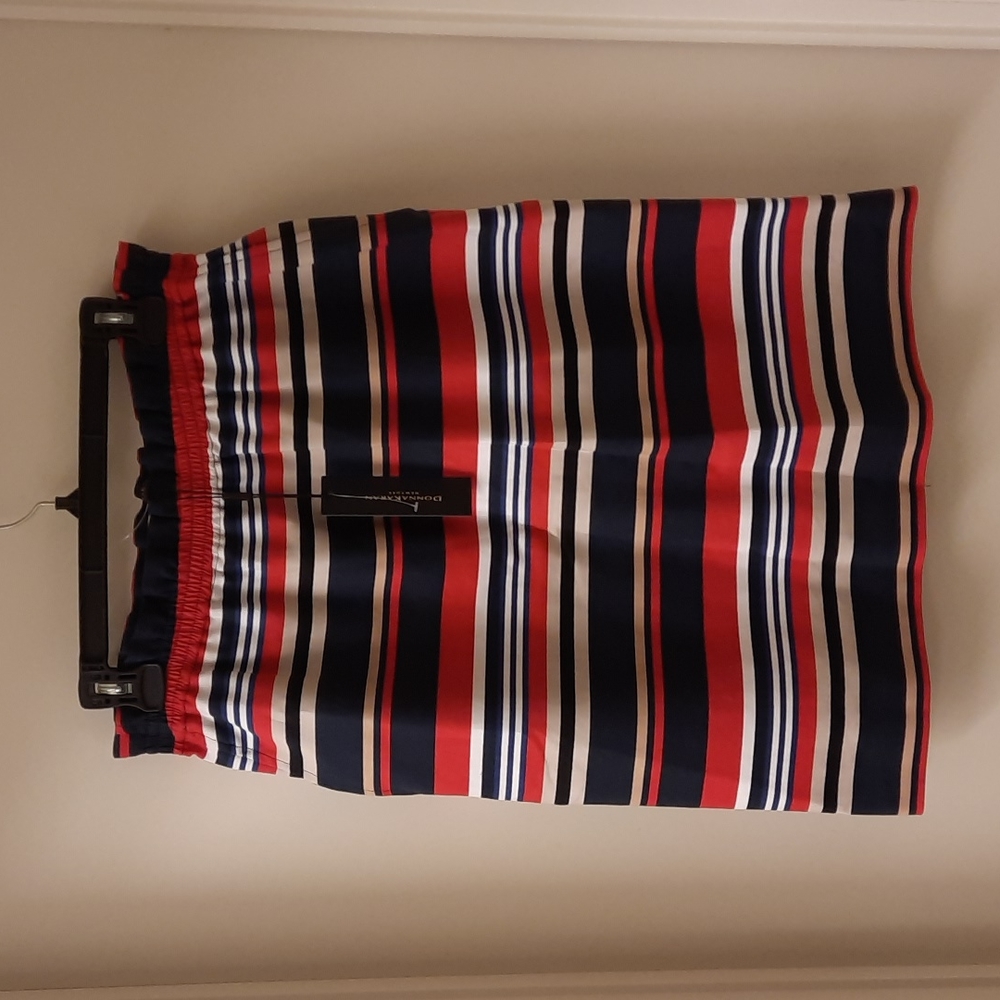 NWT, Donna Karan Marine Batik Stripe Skirt